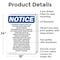 Signmission Hazardous Waste Satellite Accumulation OSHA Notice Sign, Aluminum, 18in W x 24in L, 2PK OS-2PACK-NS-A-1824-V-13339 - alternate 6